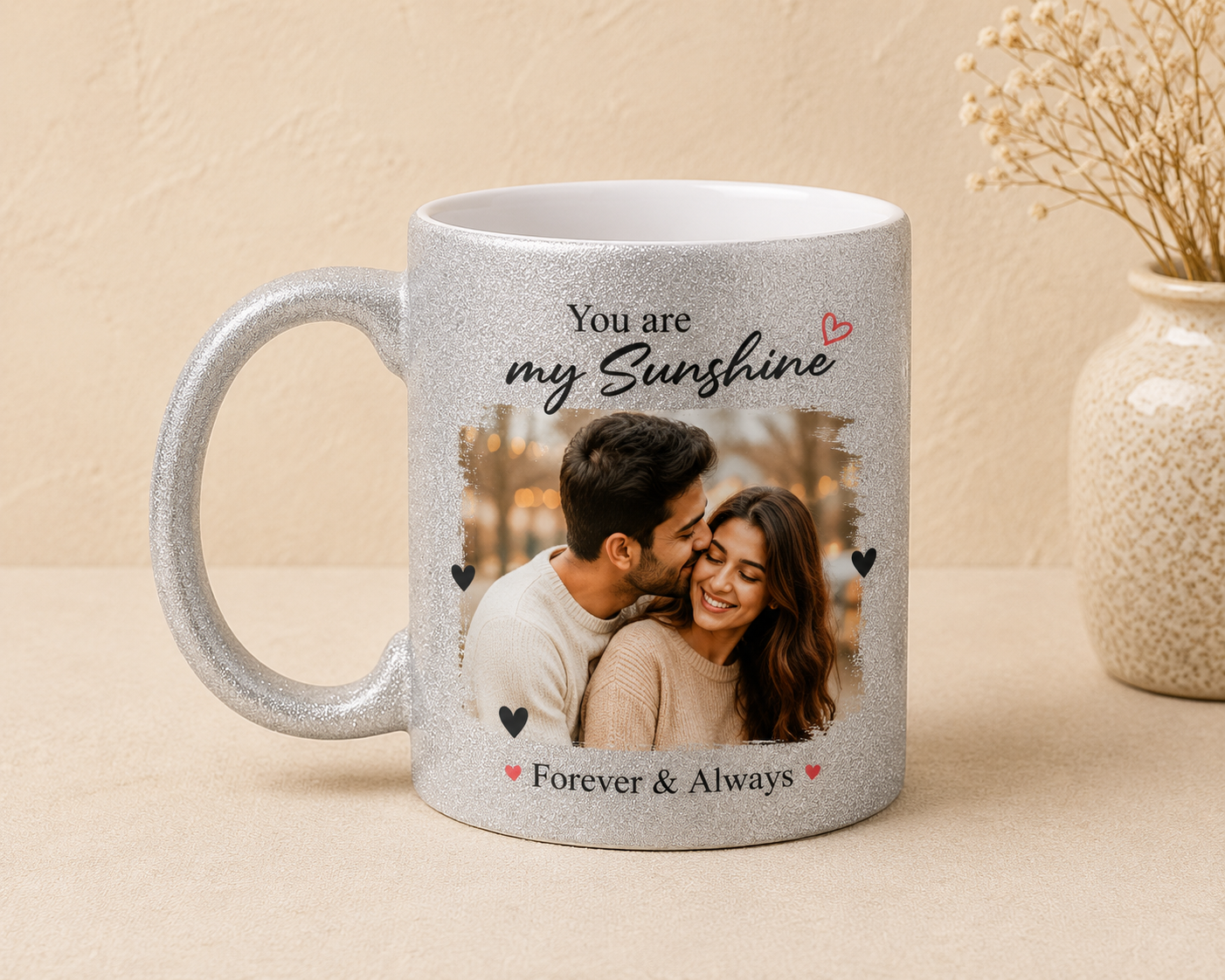 Golden & Silver Ceramic Coffee Mugs