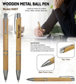 Wooden Metal Ball Pen H307