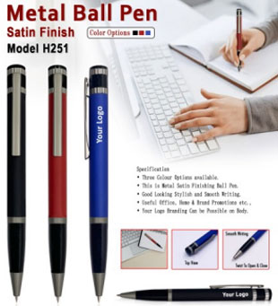 Metal Ball Pen H251 Satin
