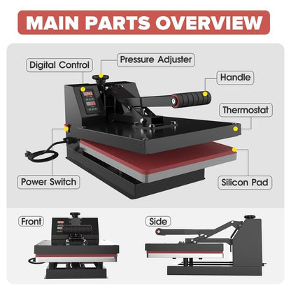 15×15 Flat Heat Press Machine