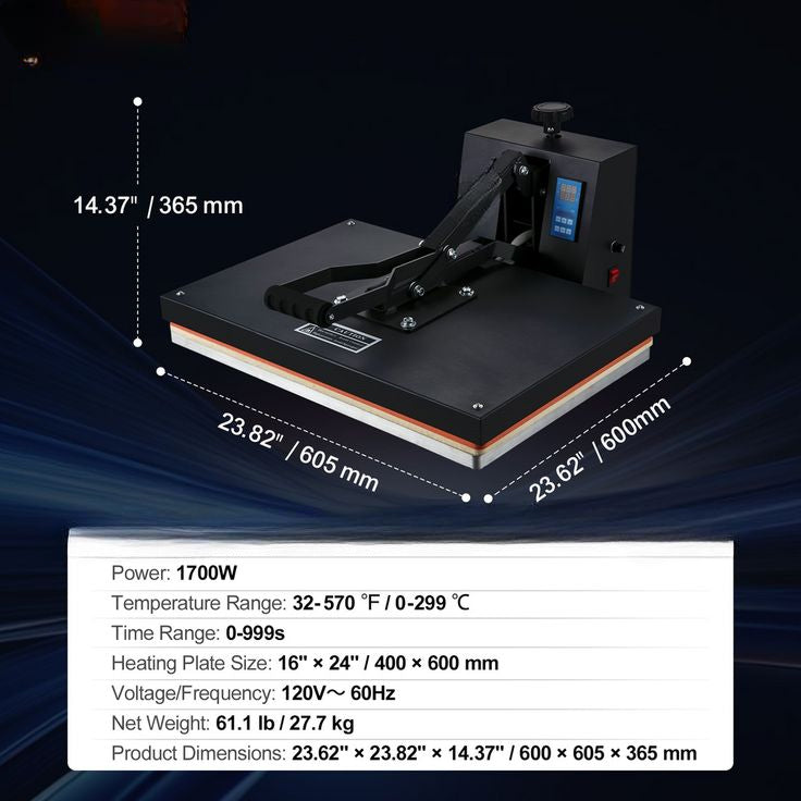 16×24 Heat Press Machine