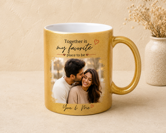 Golden & Silver Ceramic Coffee Mugs
