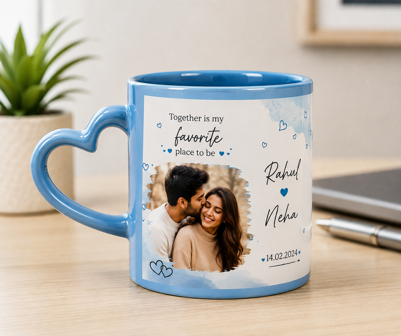 Heart Handle Patch Mug