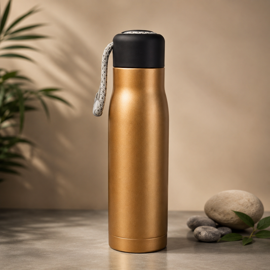 Gold Toned Stainless Steel Vacuum Insulated Bottle