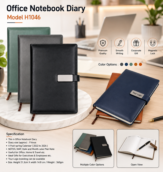 Office Notebook Diary with Magnetic Flap Lock - H1046