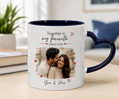 Heart Handle Patch Mug