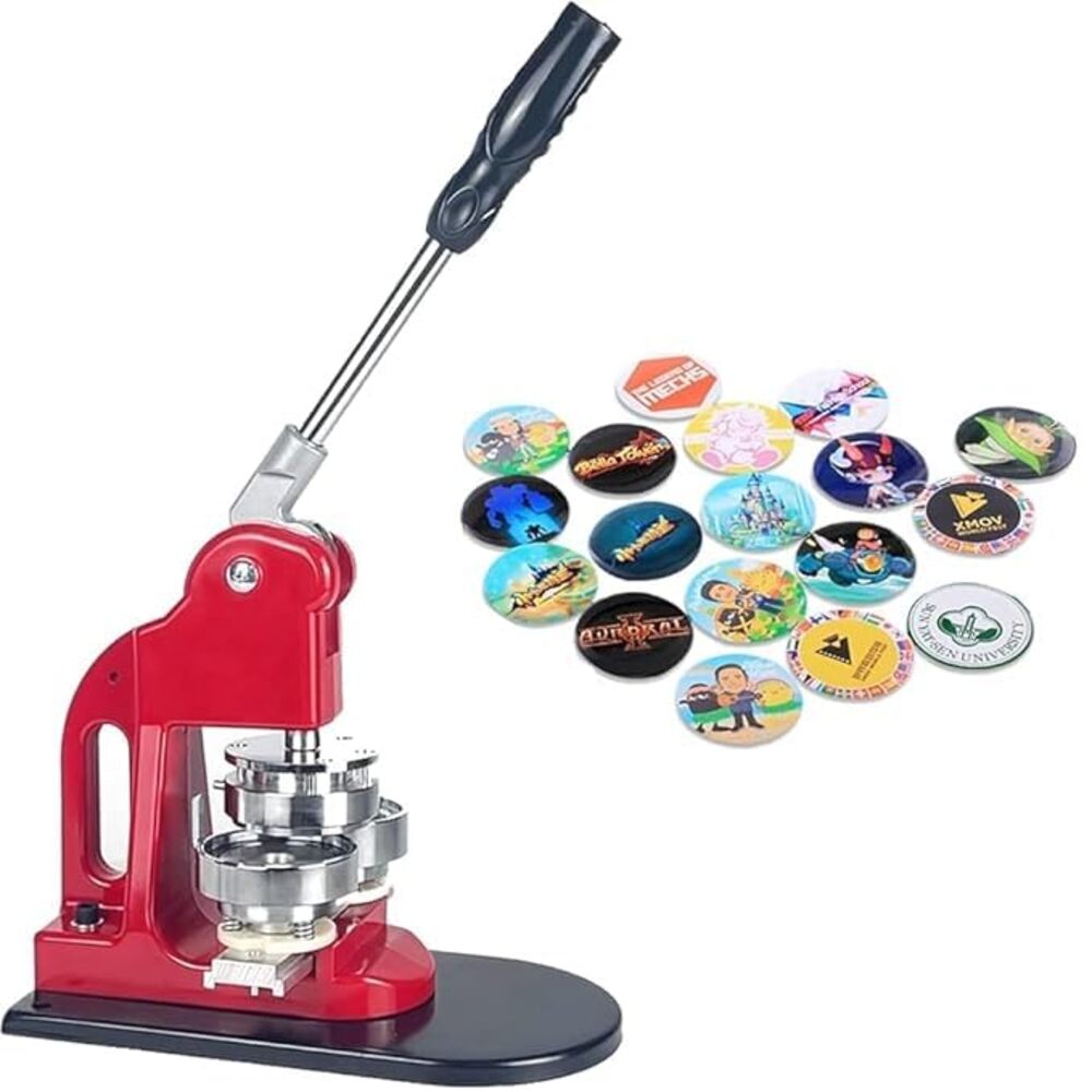 Badge Making Machine with Moulds (Round & Square)