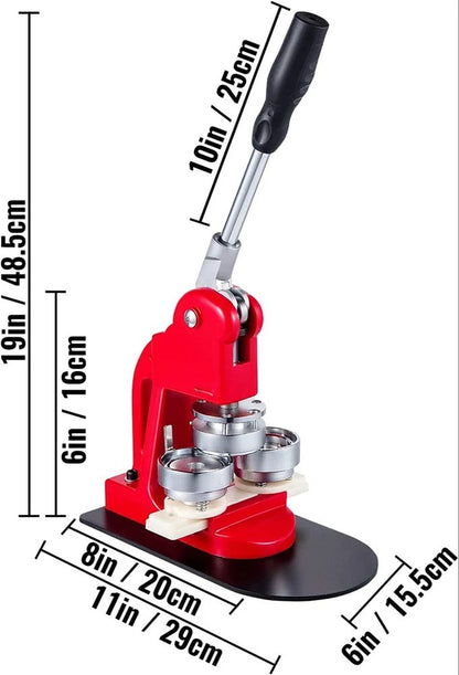 Badge Making Machine with Moulds (Round & Square)