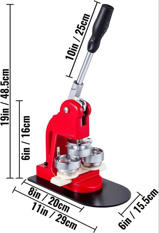 Badge Making Machine with Moulds (Round & Square)